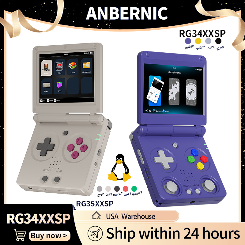 Gaming Console Video Game - Anbernic RG34XXSP RG35XXSP Konsola Przenośna z