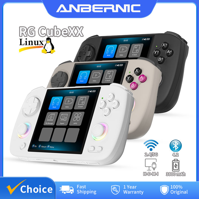 ANBERNIC RG Cubexx Retro przen – Gaming Console Linux recenzja i cena