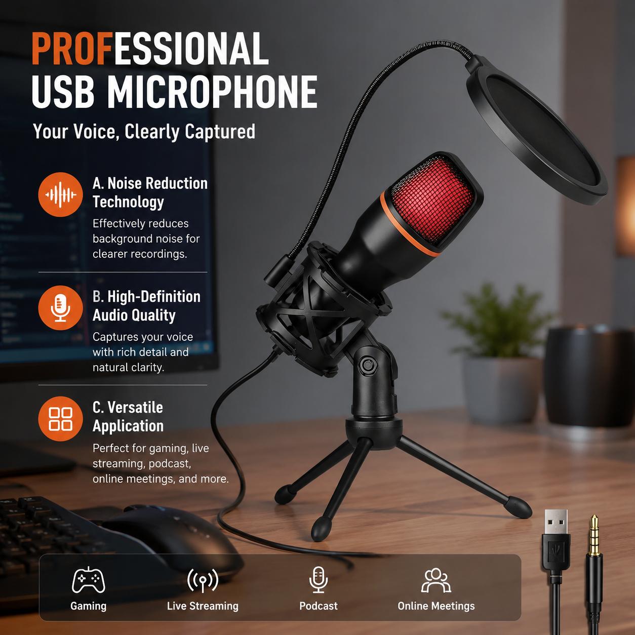 Profesjonalny zestaw mikrofonu – Gaming Console High Quality recenzja i cena